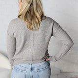 Amelina Cozy Drop Shoulder Sweater - Mocha