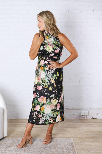 Anabelle Halter Neck Midi Dress