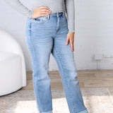 Anika High Rise Straight Leg with Cuffed Hem
