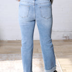 Anika High Rise Straight Leg with Cuffed Hem