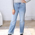 Anika High Rise Straight Leg with Cuffed Hem
