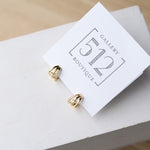 Anika Pave Layered Hoop Huggie Earrings - Gold