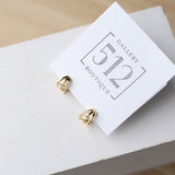 Anika Pave Layered Hoop Huggie Earrings - Gold