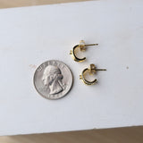 Anika Pave Layered Hoop Huggie Earrings - Gold