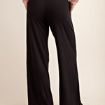 Anja Recycled Butter V Waist Wide Leg Pant - Black