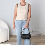 Anjelina Contrast Embroidery Tank Top FINAL SALE