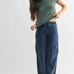 Anya Essential Short Sleeve Micro-Ribbed Top - Silky Pine