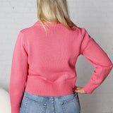 Arabella Relaxed Fit Pink Sweater