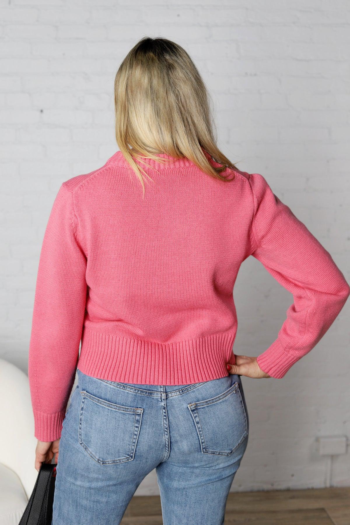 Arabella Relaxed Fit Pink Sweater