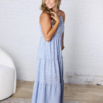 Arabelle Stripe Tiered Maxi Dress