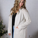 Ardena Front Pocket Cardigan - Beige FINAL SALE