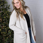 Ardena Front Pocket Cardigan - Beige FINAL SALE