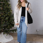 Ardena Front Pocket Cardigan - Beige FINAL SALE