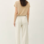 Aria Linen Blend Wide Leg Pants - Natural