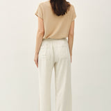 Aria Linen Blend Wide Leg Pants - Natural