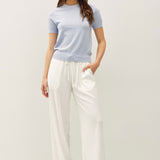 Aria Linen Blend Wide Leg Pants - Off White