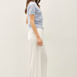 Aria Linen Blend Wide Leg Pants - Off White