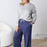 Aria Scuba Drawstring Pants - Blue Indigo