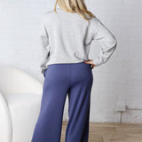 Aria Scuba Drawstring Pants - Blue Indigo