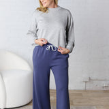 Aria Scuba Drawstring Pants - Blue Indigo