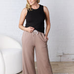 Aria Scuba Drawstring Pants - Cocoa