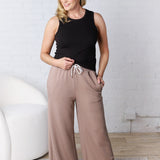 Aria Scuba Drawstring Pants - Cocoa