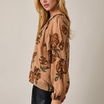 Arlen Front Tie Floral Top