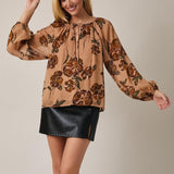 Arlen Front Tie Floral Top