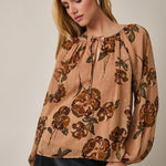 Arlen Front Tie Floral Top