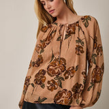 Arlen Front Tie Floral Top