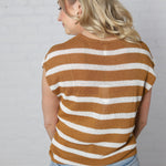 Arlet Striped Lightweight Sweater Vest
