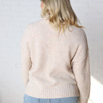 Arwen Mock Neck Pullover Sweater - Oatmeal