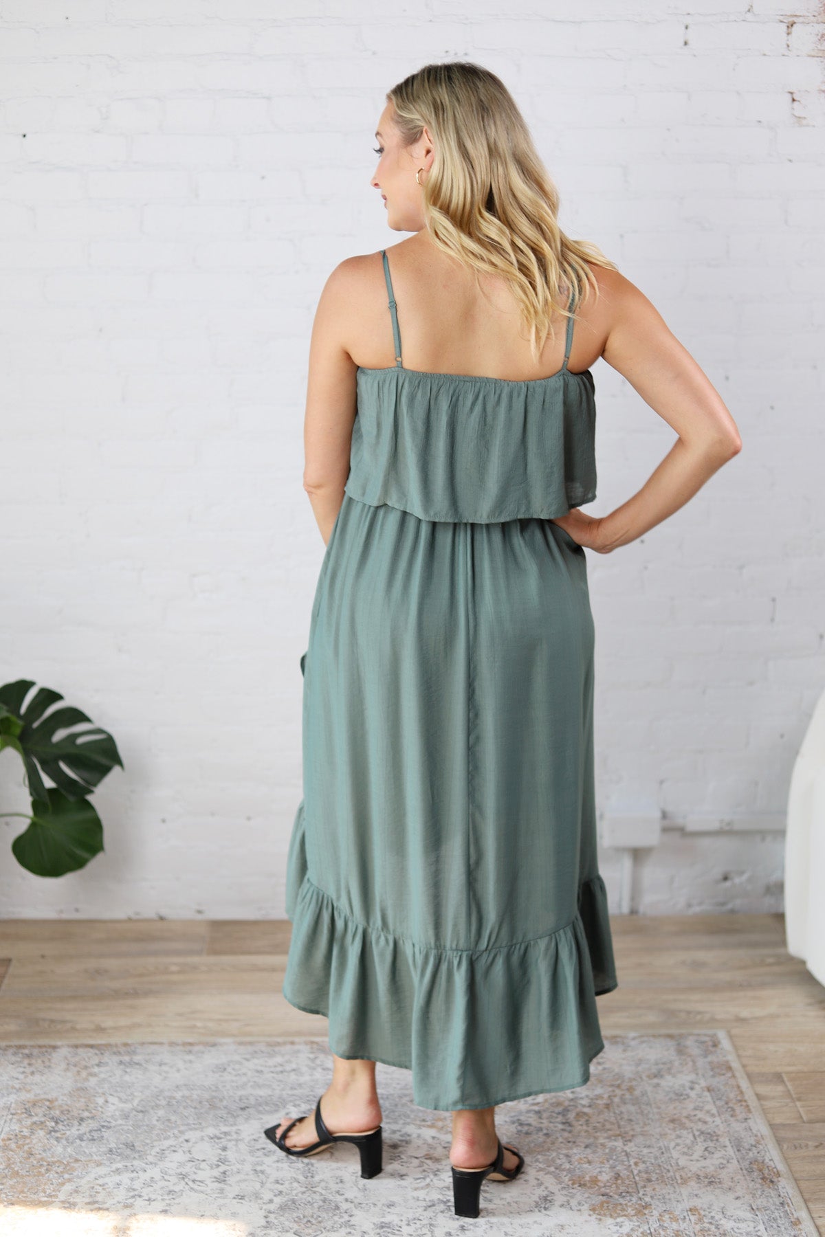 Asher Asymmetrical Hi-Low Midi Dress - FINAL SALE