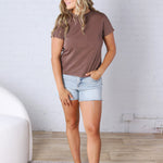 Asher Tee - Deep Mahogany