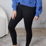 Asti Essential Solid Leggings - Black