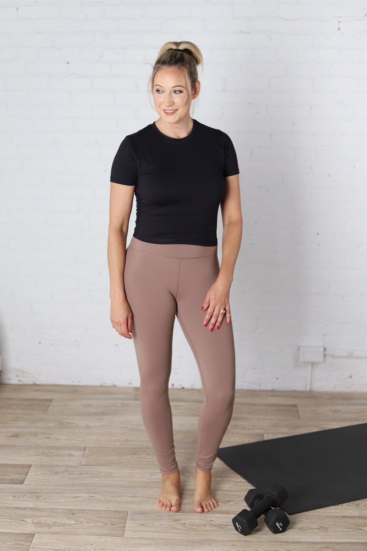 Asti Essential Solid Leggings - Taupe FINAL SALE