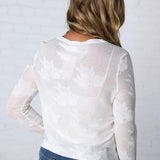 Astoria Floral Sheer Sweater Knit Top