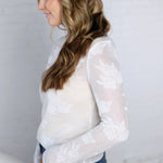 Astoria Floral Sheer Sweater Knit Top