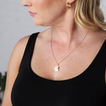 Athena Mother of Pearl Necklace - Gold - Baubles + Bobbies