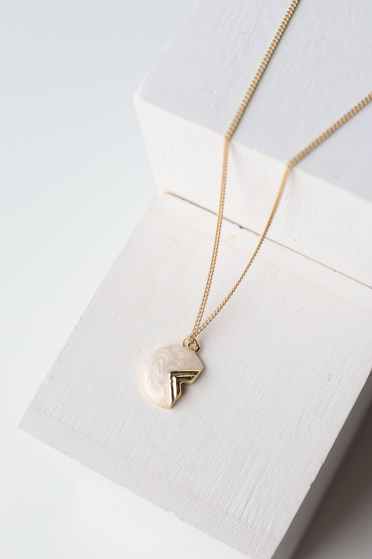 Athena Mother of Pearl Necklace - Gold - Baubles + Bobbies