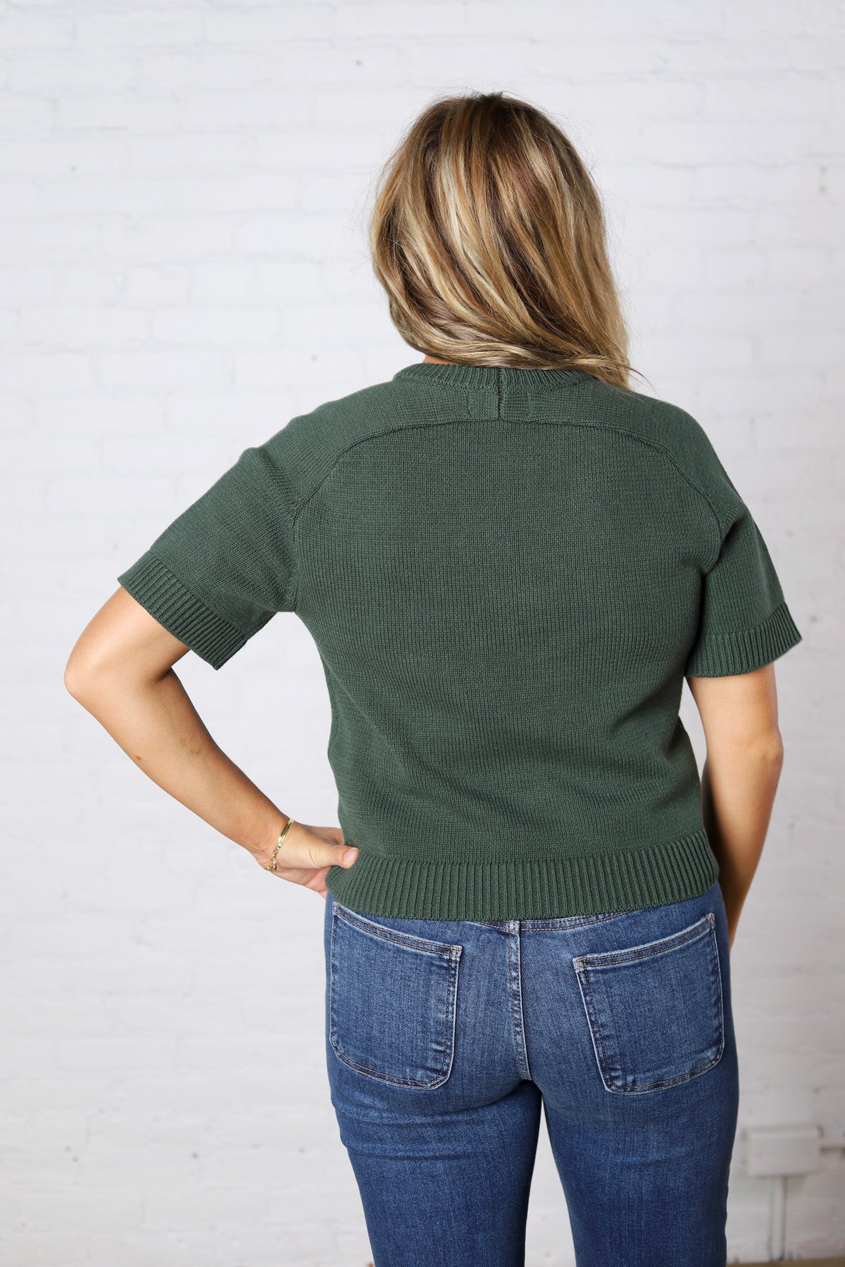 Auden Essential Soft Sweater Top with Raglan Sleeves - Emerald Green