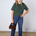 Auden Essential Soft Sweater Top with Raglan Sleeves - Emerald Green