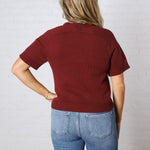 Auden Essential Soft Sweater Top with Raglan Sleeves - Sangria