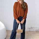 Audrey HR Loose Fit Straight Leg Denim - Midnight Blue