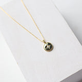 Aurora Disc Pendant Necklace - Gold