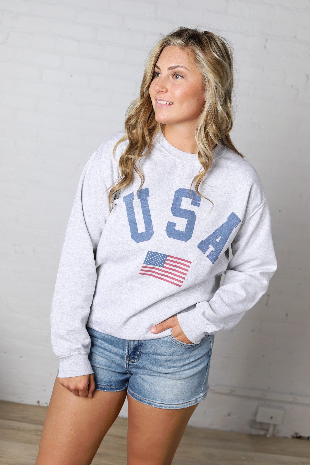 Avary USA Oversized Sweatshirt - Ash