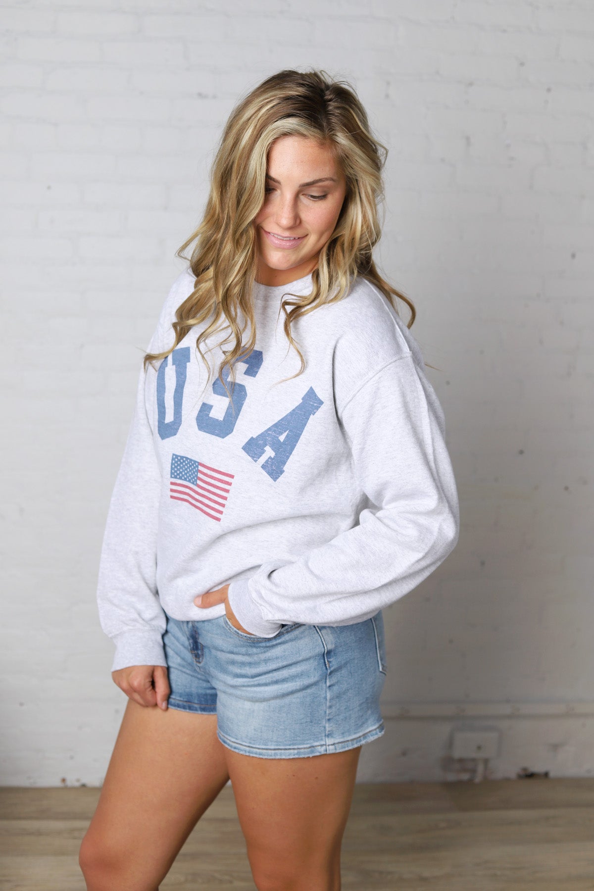 Avary USA Oversized Sweatshirt - Ash