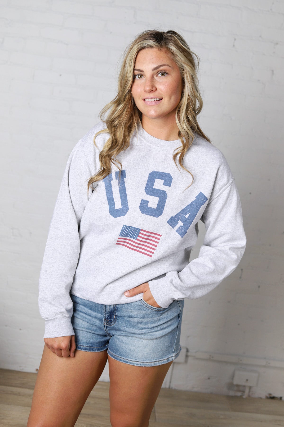 Avary USA Oversized Sweatshirt - Ash