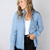 Aven Tencel Top - Light Wash