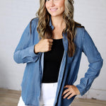 Aven Tencel Top - Medium Wash